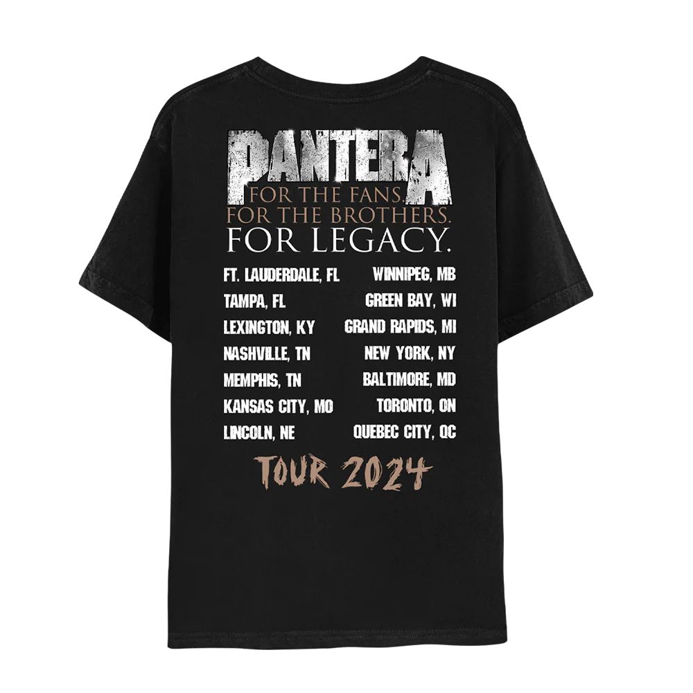 Cowboys From Hell World Tour 2024 Black T-Shirt - Image 2