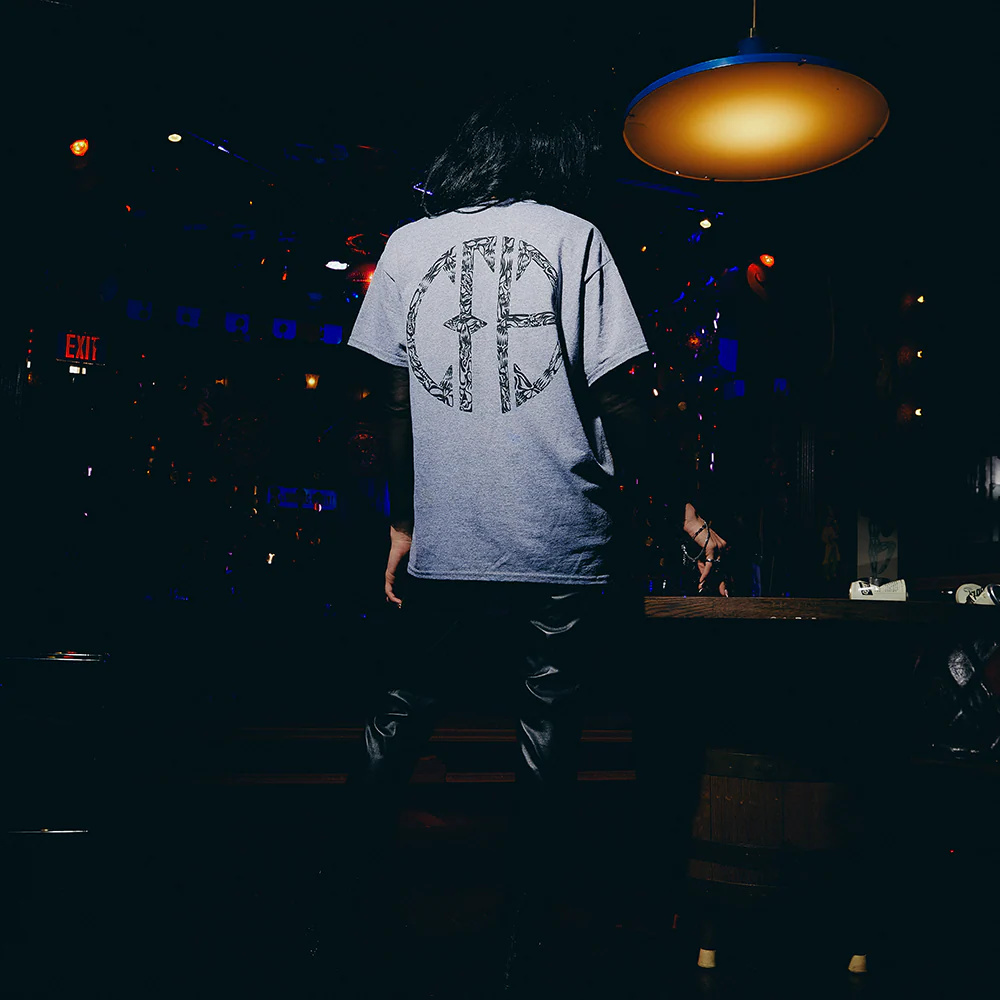 Heather Gray Angry Logo T-Shirt - Image 4